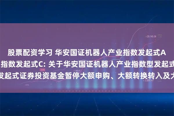 股票配资学习 华安国证机器人产业指数发起式A,华安国证机器人产业指数发起式C: 关于华安国证机器人产业指数型发起式证券投资基金暂停大额申购、大额转换转入及大额定期定额投资的公告